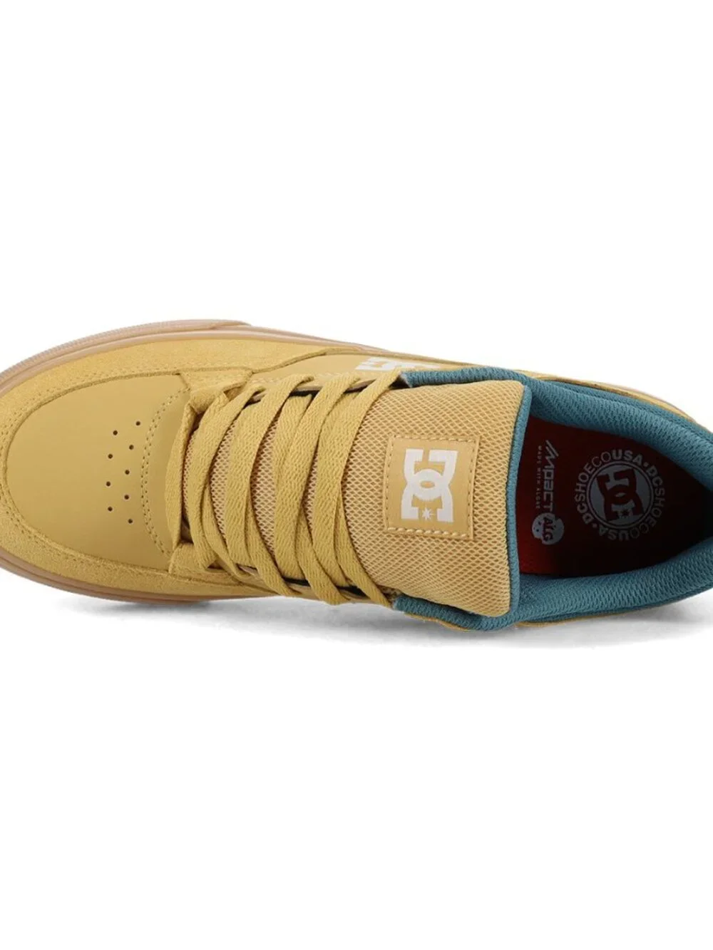 DC Shoes ONYX SKATE SHOES MEN'S Size 14 Tan/Teal Originally $80 Suede